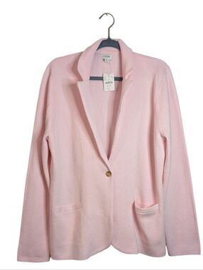 NWT  J Crew Factory Pink Schoolboy Sweater Blazer Cardigan Jacket BF227 knit XL